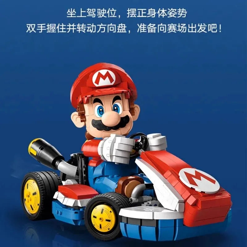 Marioed Standard Kart Model Building Blocks Classic Game Car Assembly Bricks