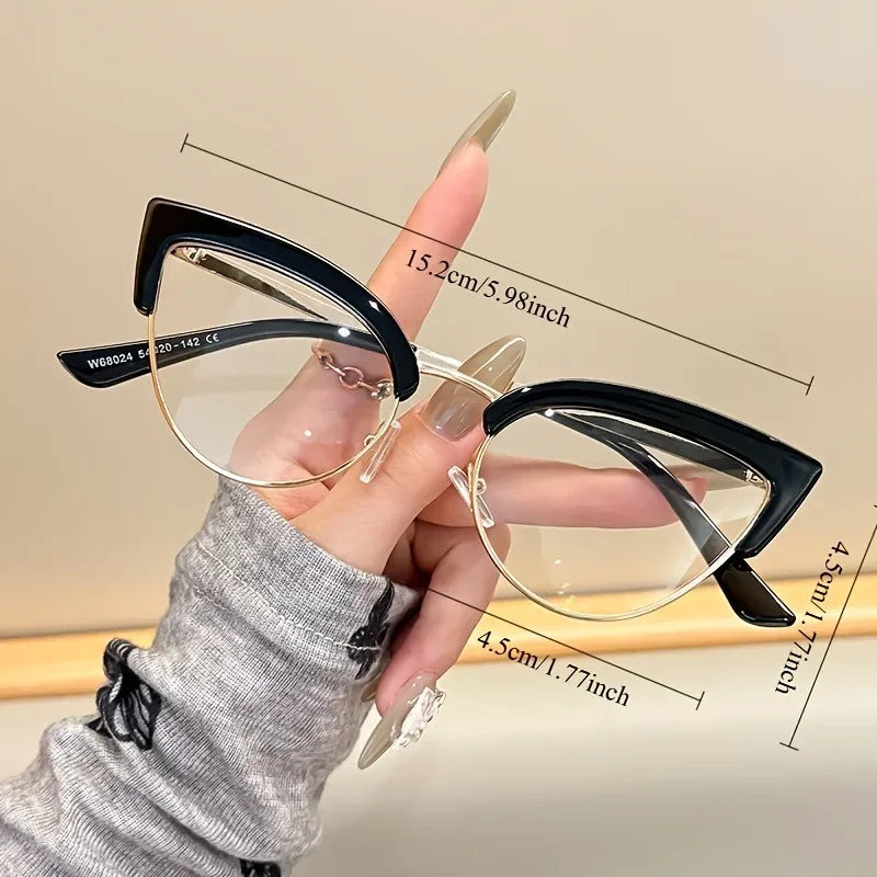 2 Pieces of Classic Cat Fashion Glasses, Suitable for Men and Women To Wear