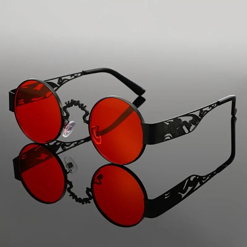 Classic and Fashionable Round Frame Glasses, with A Vintage Metal Frame, Perfect for Driving Beach Parties and Outdoor Travel