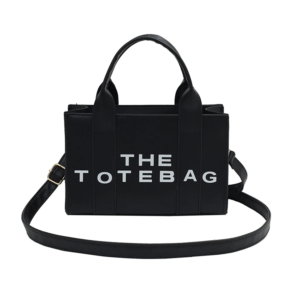 New Women Small Tote Bag PU Leather Handbag Casual Adjustable Straps Travel Bag