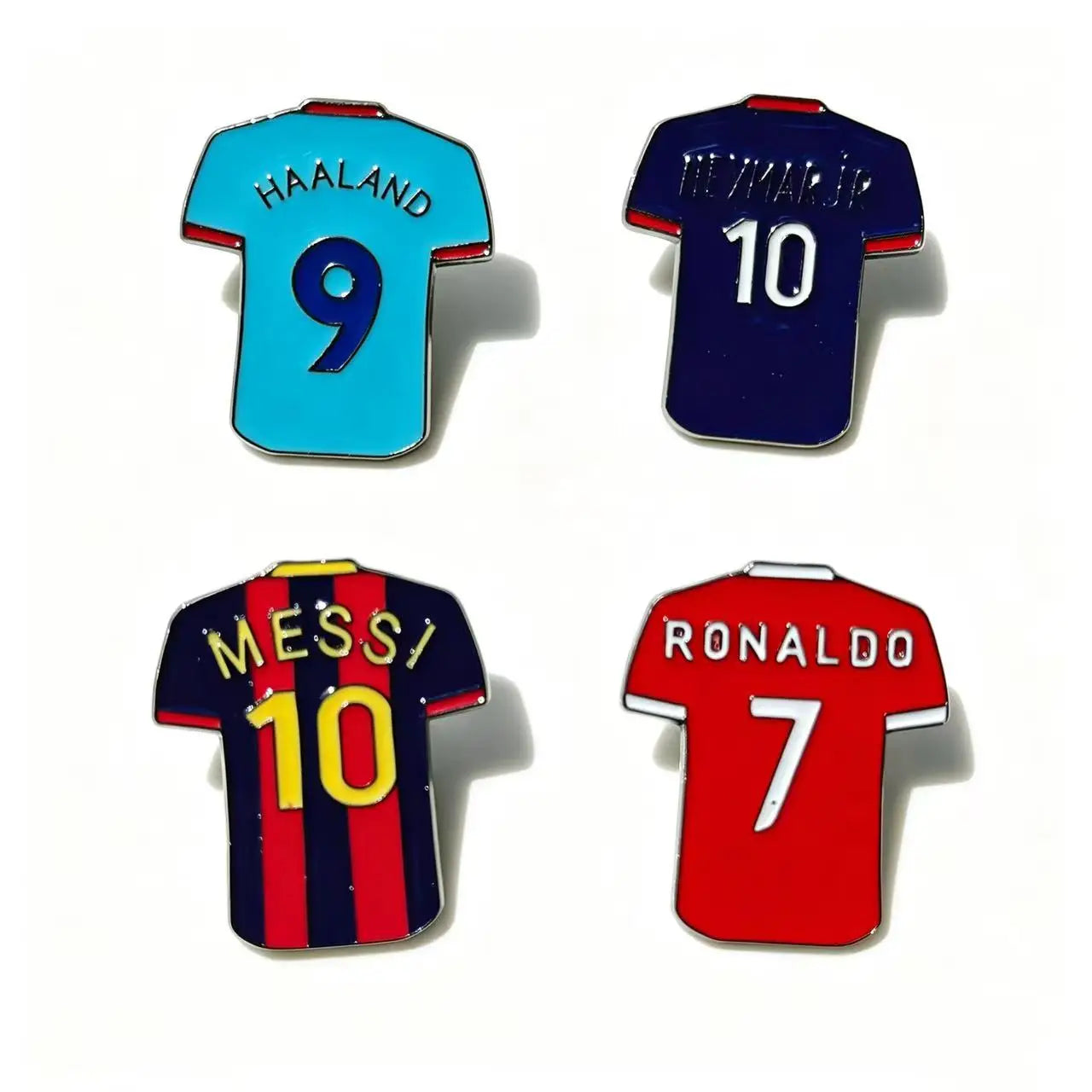 4/8PCS Creative Football Enamel Pin Cool Star Professional Athletes Brooches Lapel Backpack Badge Party Jewelry Gift For Fans Fr