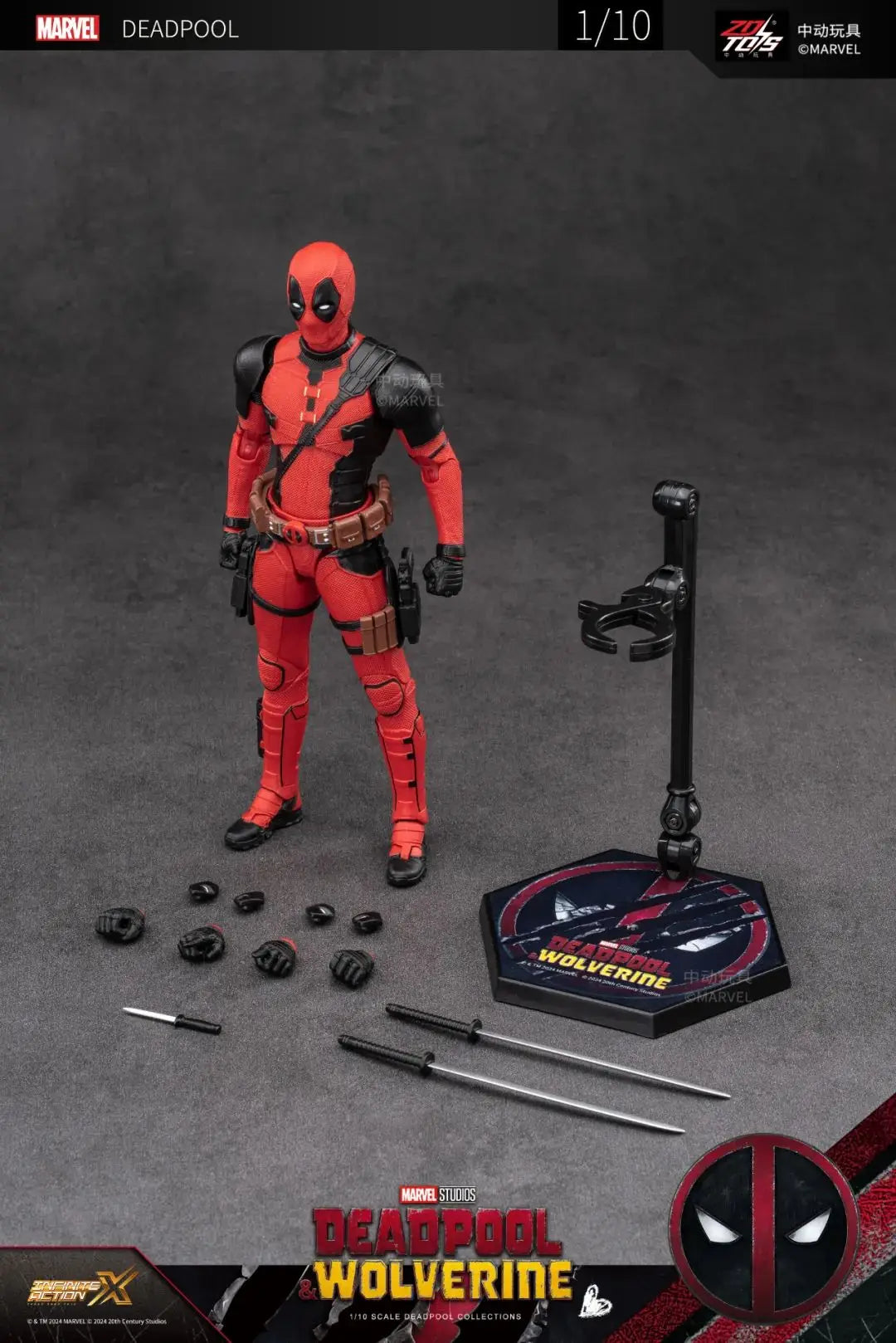 ZD Toys Deadpool & Wolverine Action Figure ZD Original 1/10 X-Men Limited Ed