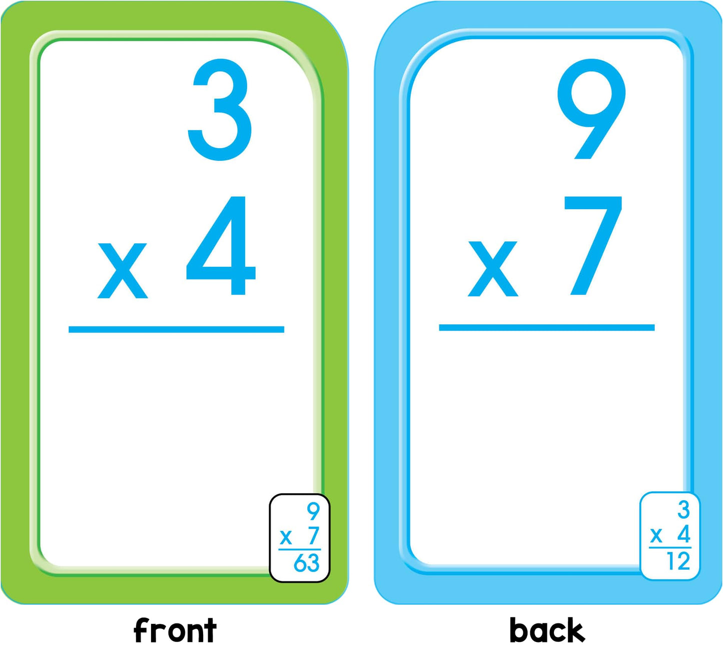 School Zone Multiplication 0-12 Flash Cards: 56 Math Cards, 3rd Grade, 4th Grade, Elementary Math, Multiplication Facts, Common Core, Ages 8+, Packaging May Vary