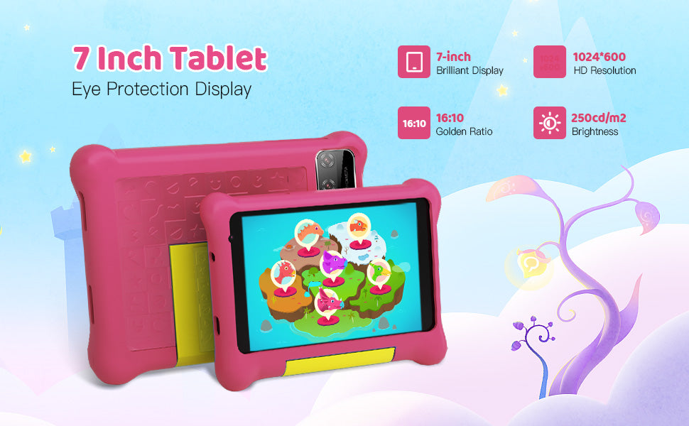7" Kid Tablet Android 13, 5GB RAM 32GB,128GB Expand,2500mAh Battery, Dual Camera