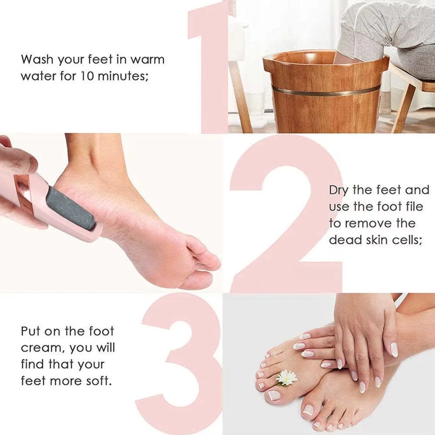 Rechargeable Electric Callus Remover Cordless Foot Dry Coarse Skin Calluses Heels