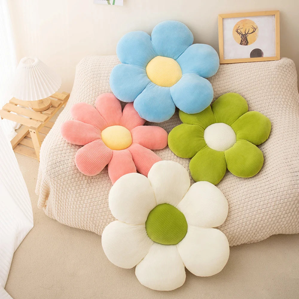 Flower-Shaped Pillow Cushion Anime Theme Cute Plush Toy Sofa Chair Backrest