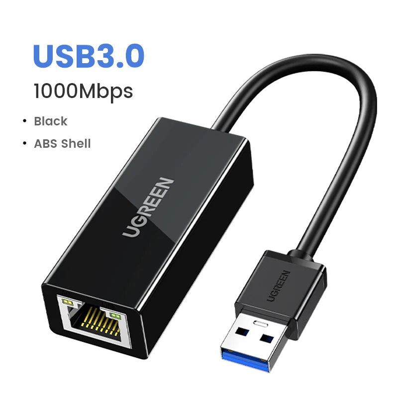 USB Ethernet Adapter USB 3.0 Network Card to USB RJ45 Lan PC Windows 10 Xiaomi