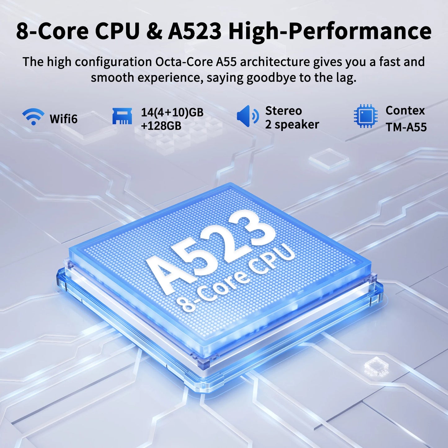 C108 10.1" Android 14 Tablet 10GB+128GB w/ Case Keyboard Mouse Stylus Headphones