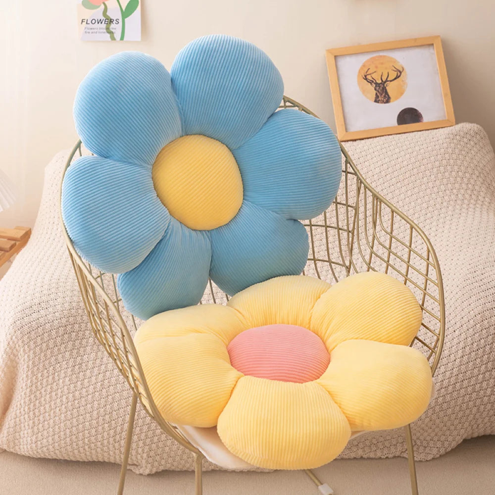 Flower-Shaped Pillow Cushion Anime Theme Cute Plush Toy Sofa Chair Backrest