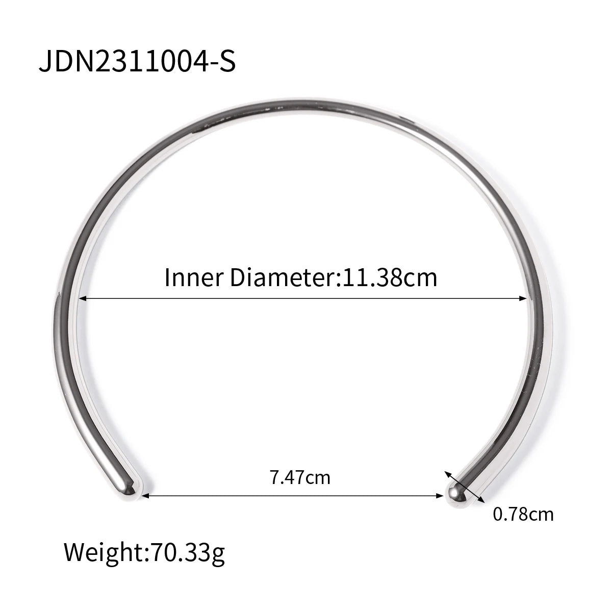 Uworld New Stainless Steel Minimalist Glossy Collar Necklace Exquisite Stylish Metal Distinctive Designer Style Jewelry collar