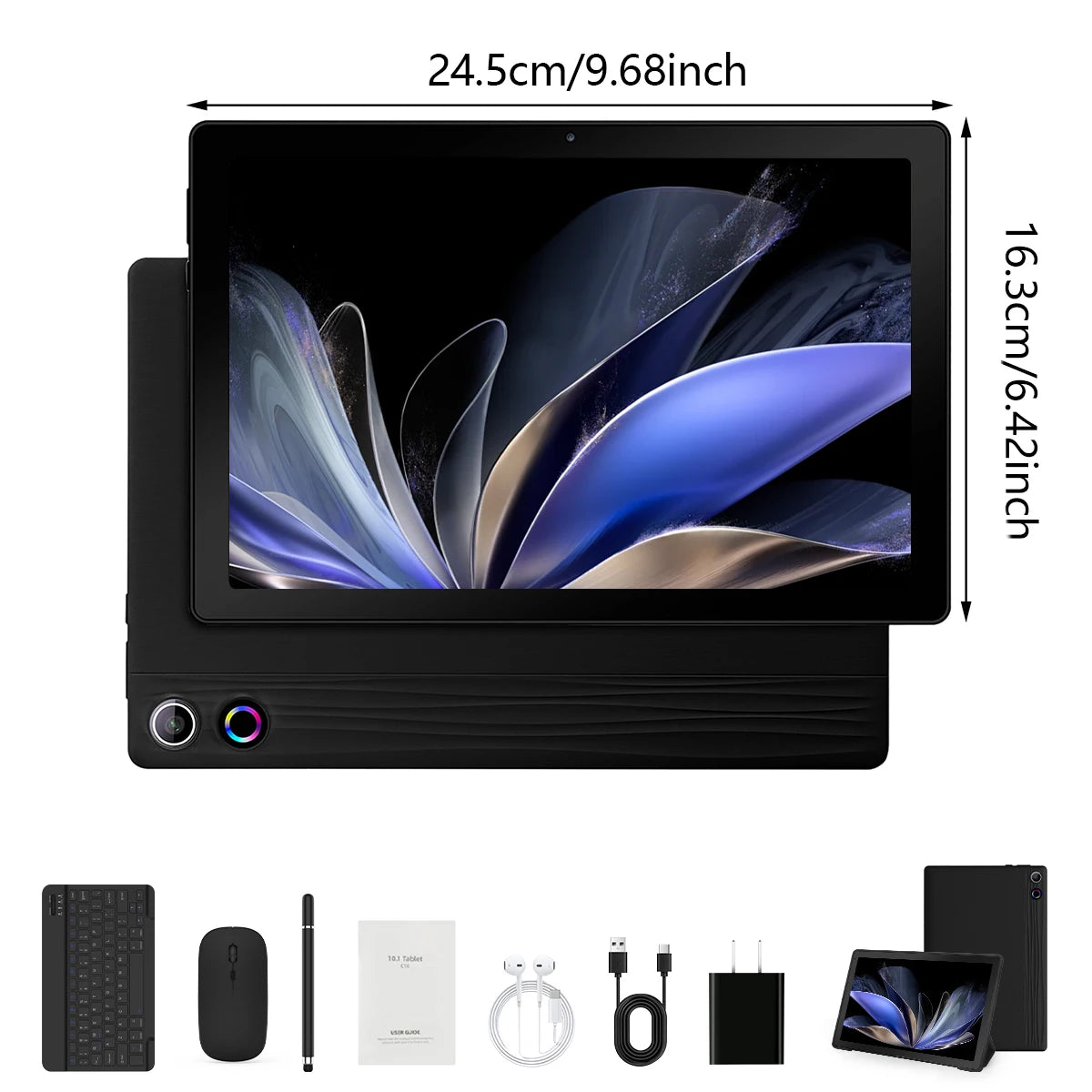 10" Android 14 Tablet, 12GB+64GB, 1TB Expand, w/ Keyboard, Mouse, Stylus & Bag