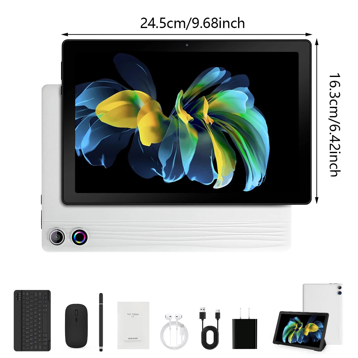 10" Android 14 Tablet, 12GB+64GB, 1TB Expand, w/ Keyboard, Mouse, Stylus & Bag