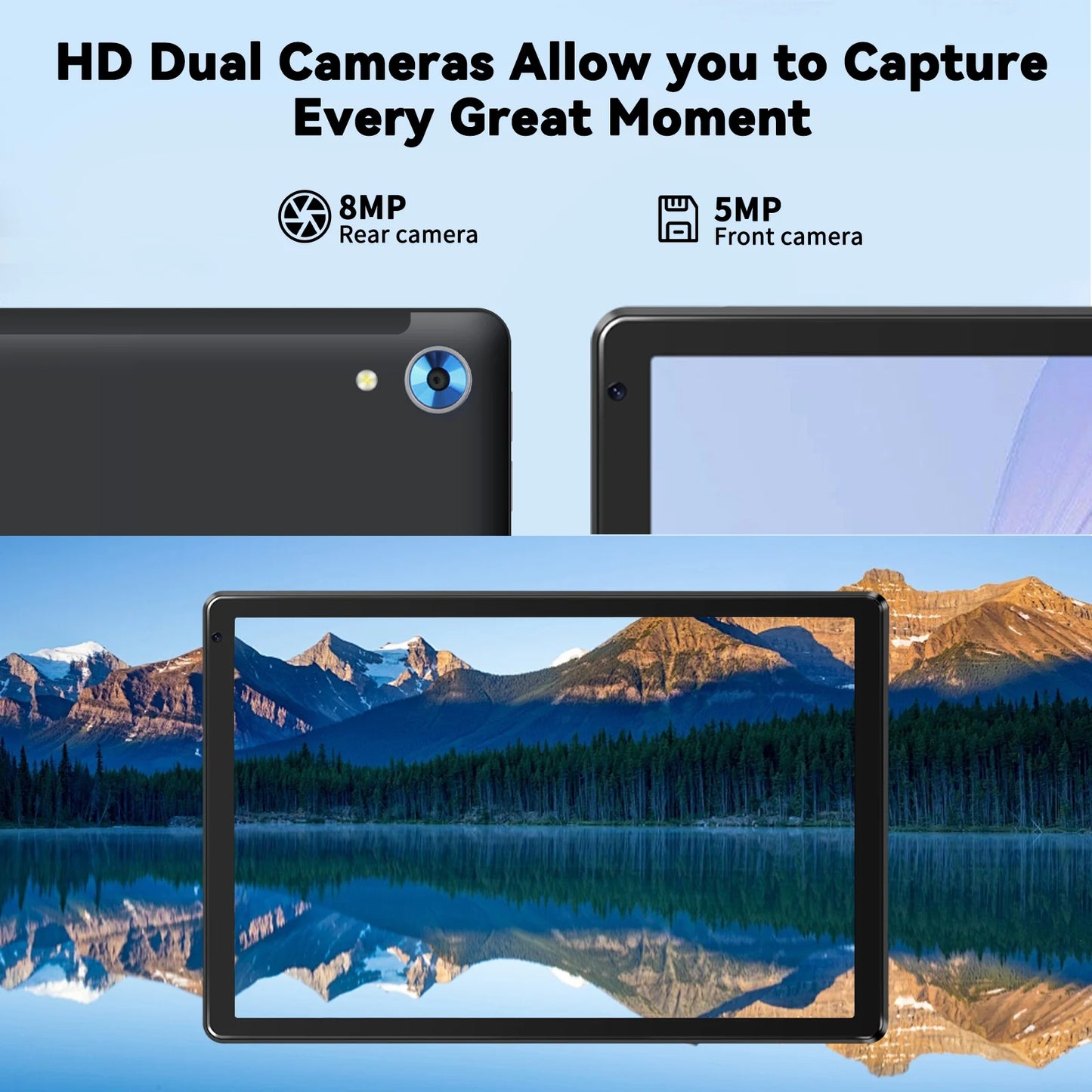 C108 10.1" Android 14 Tablet 10GB+128GB w/ Case Keyboard Mouse Stylus Headphones