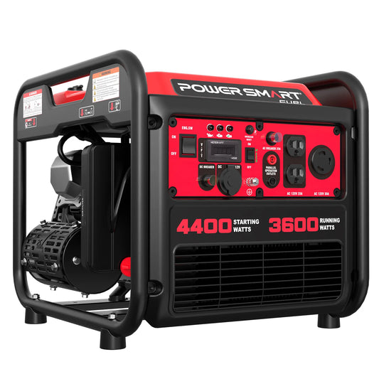 PowerSmart 4400W Portable Generator, Inverter Tech. RV 30A Outlet, Gas Powered