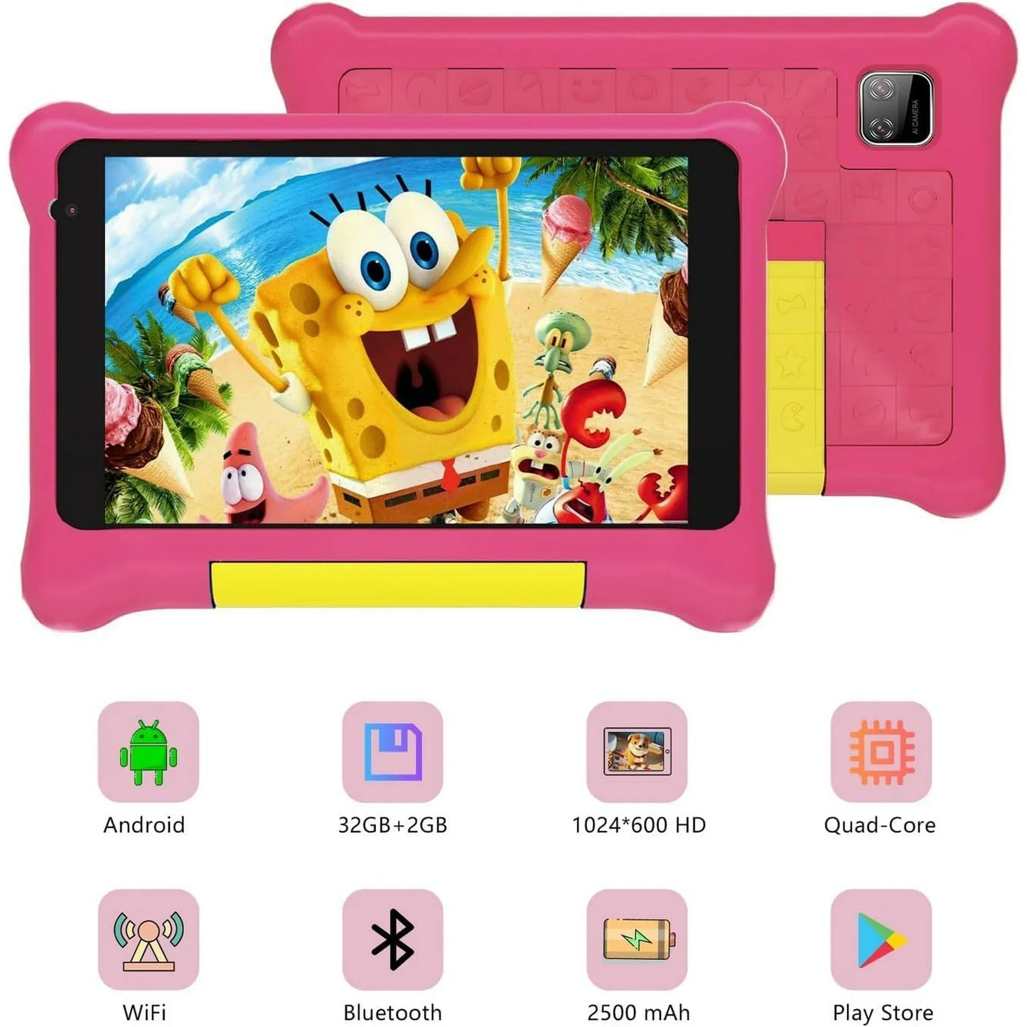 7" Kid Tablet Android 13, 5GB RAM 32GB,128GB Expand,2500mAh Battery, Dual Camera