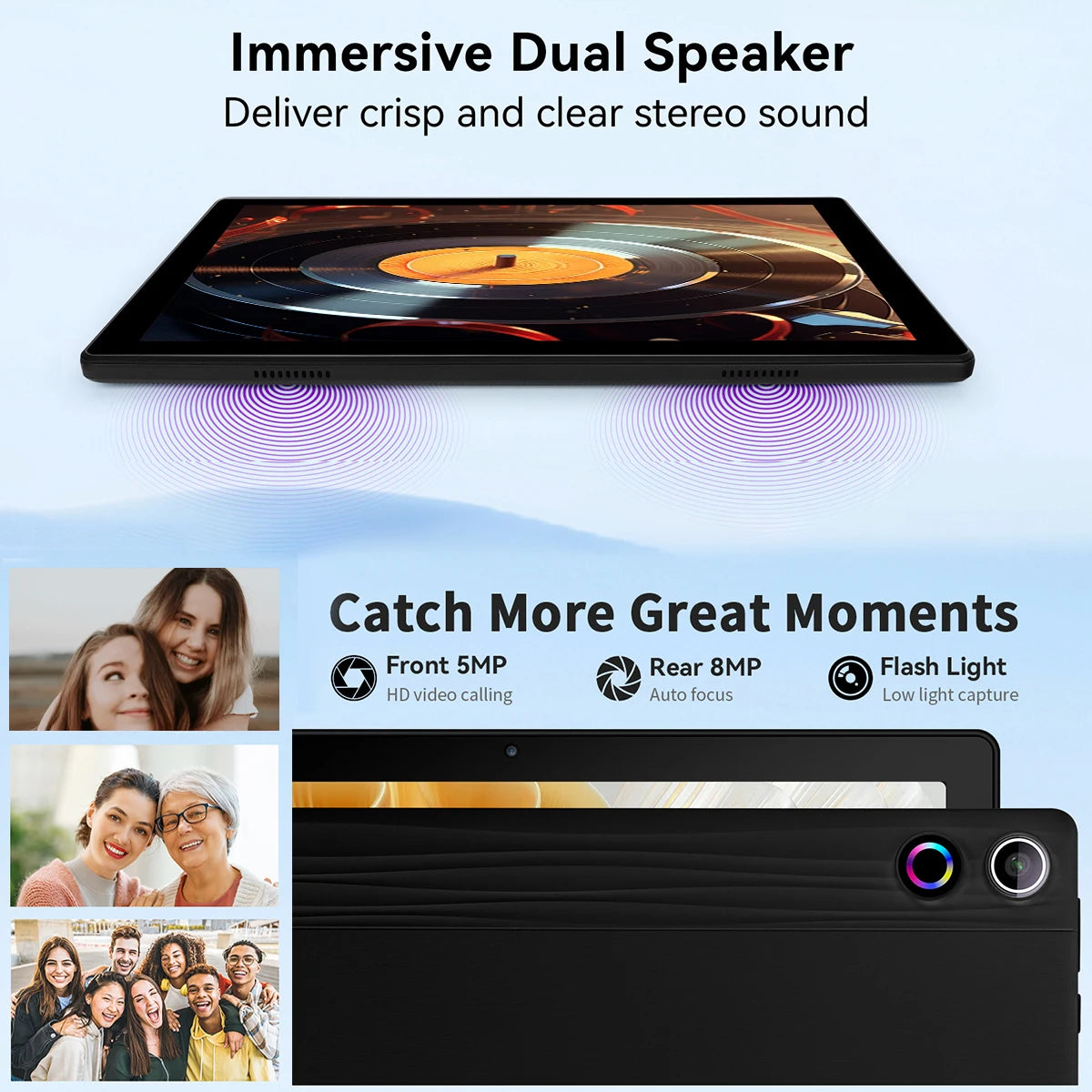 10" Android 14 Tablet, 12GB+64GB, 1TB Expand, w/ Keyboard, Mouse, Stylus & Bag