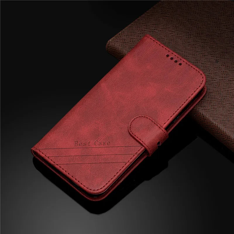 Leather Flip Phone Case, Samsung Galaxy X 4 4S G390F G398F Magnetic Stand Wallet