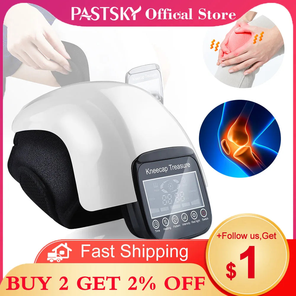 Air Compression Knee Pads Knee Protection Massager for Knee Leg Joint Heating Vibration Massage Relaxation Cordless Protable