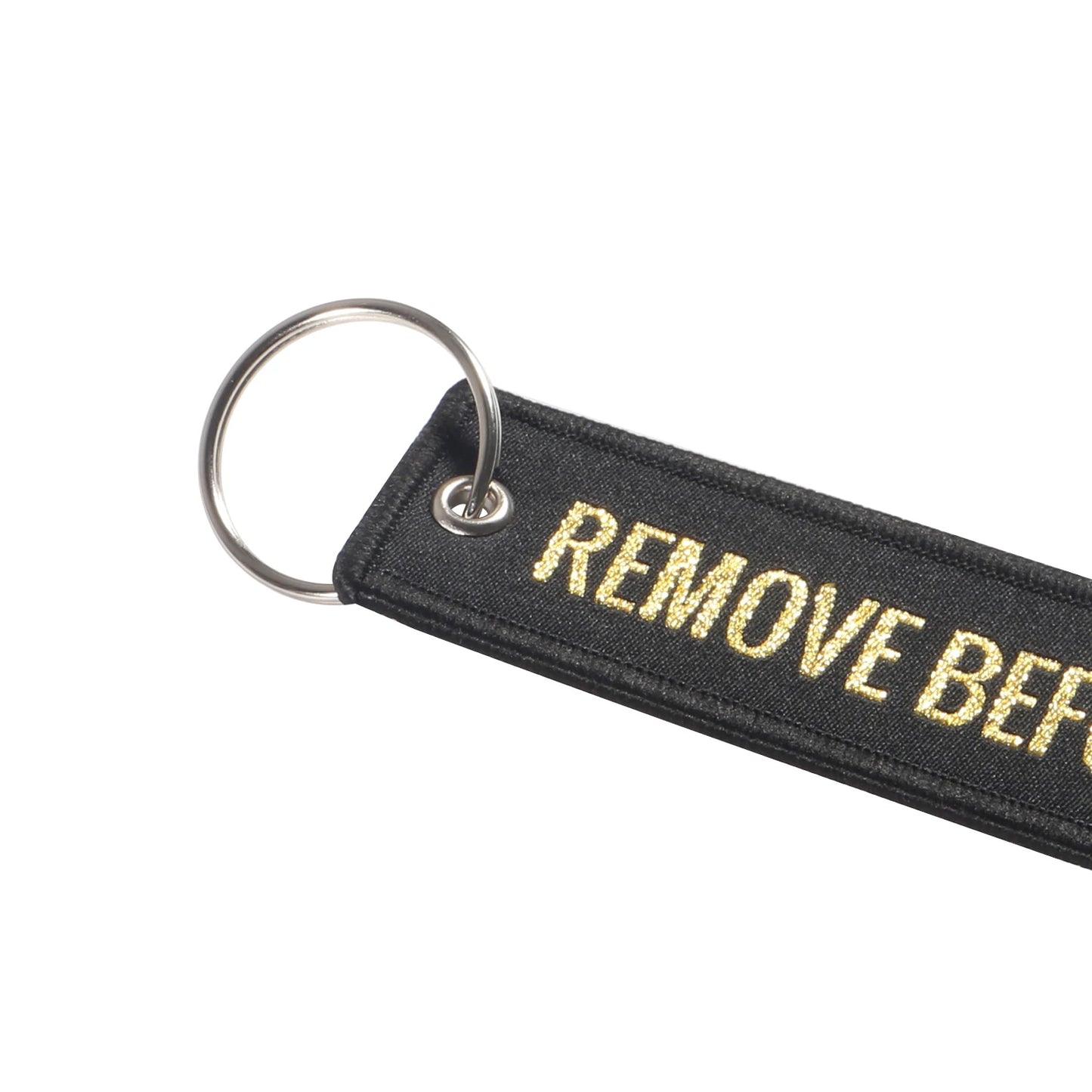 5 PCS/LOT Remove Before Flight Woven Keychains Special Luggage Label Airplane Chain Keychain for Aviation Gifts Car Keyring