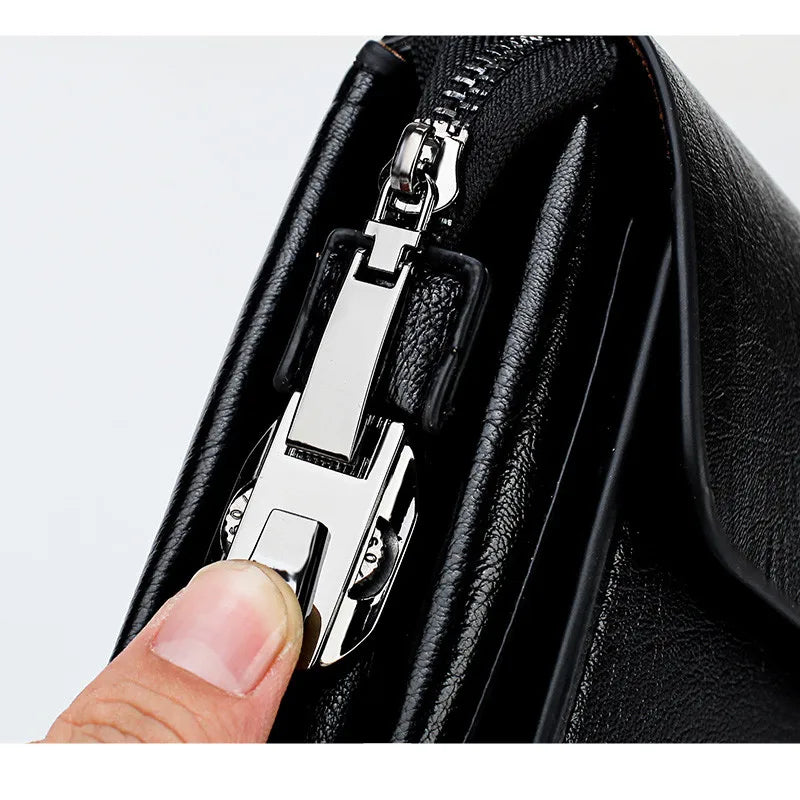 JEEP BULUO Famous Brand Men's Handbags Luxury Bags Phone and Pen Leather Wallets