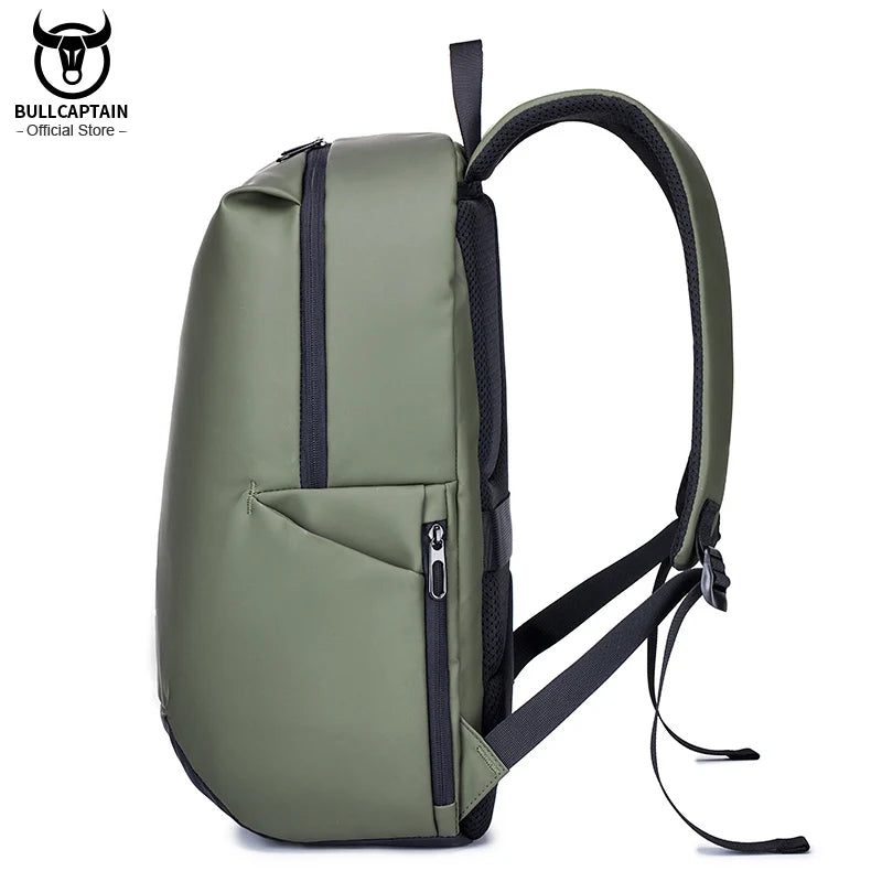 BULLCAPTAIN Men's Fashion Backpack 15.6-in'' Laptop Backpack Male Anti-theft Waterproof School Backpack Man Business Travel Bag