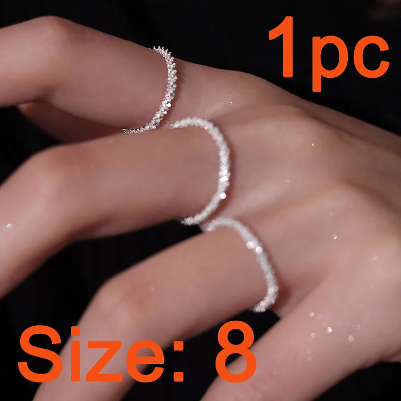 2024 Trend Sparkling Silver Color Choker Necklace for Women Elegant Clavicle Chain Necklace Party Wedding Collar Jewelry Gifts