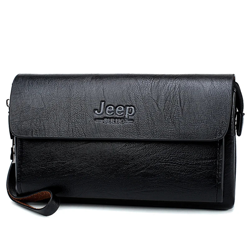 JEEP BULUO Famous Brand Men's Handbags Luxury Bags Phone and Pen Leather Wallets