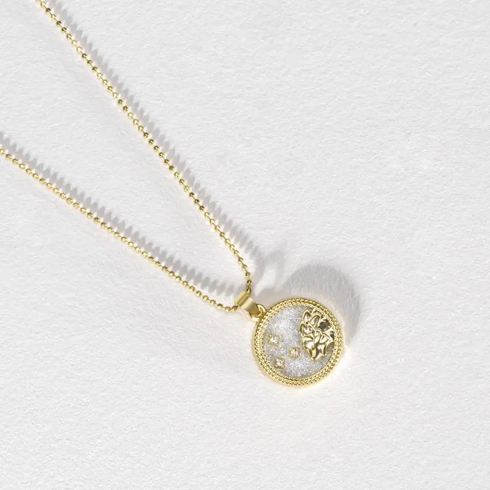 Fashion Star Zodiac Sign 12 Constellation Necklace Pendant Aries Leo Chain Choker Necklaces for Women Birthday Jewelry Gifts