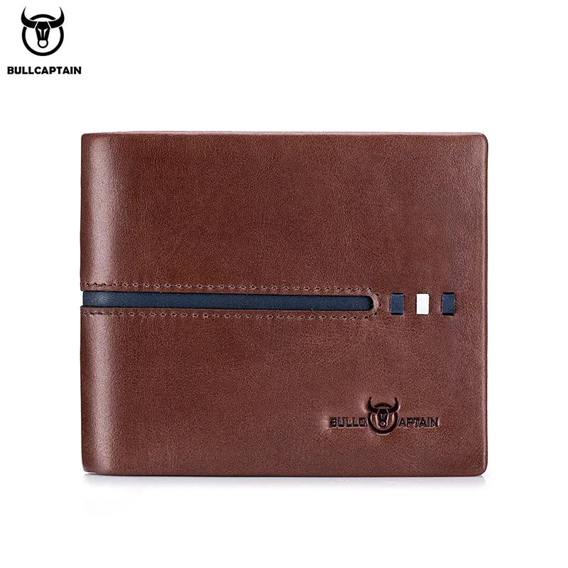 BULLCAPTAIN Genuine Leather Wallet Male Brand Designer Business Wallet Multi-function Storage Purse Rfid Card Package Wallet Men