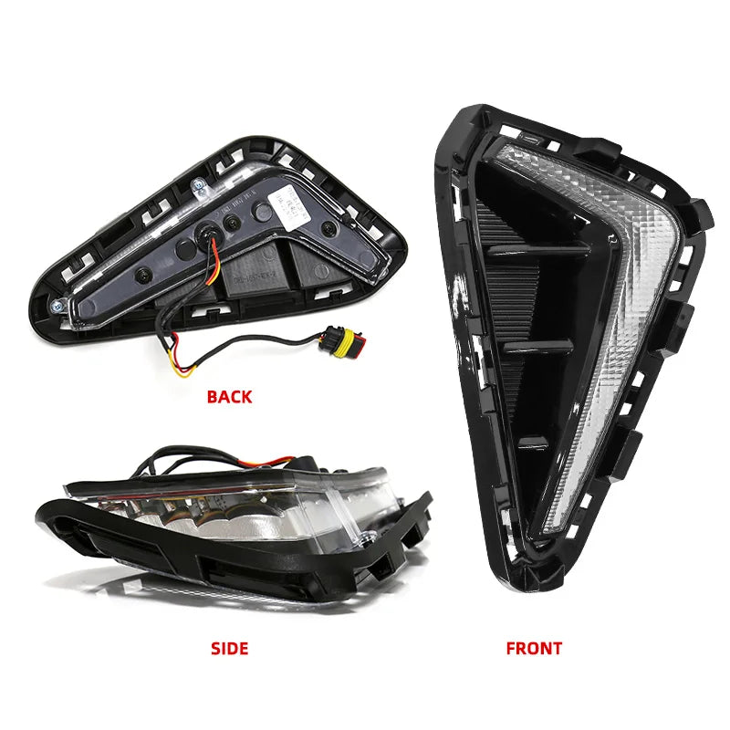 LED DRL for KIA RIO 2021 Fog Lamp Daytime Running Lights Day Daylight Front Bumper Driving Headlights Yellow White Turn Signal