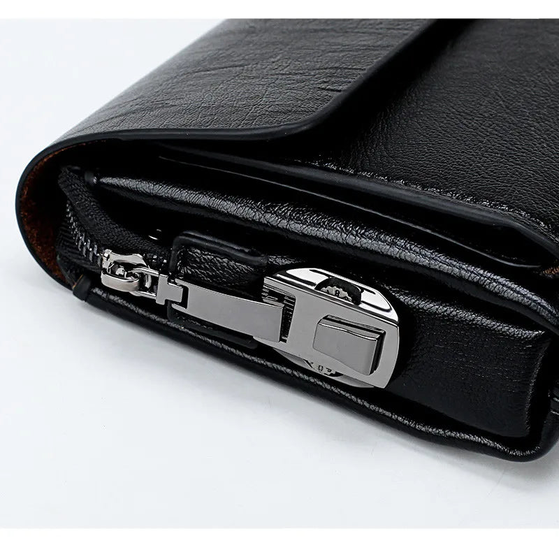 JEEP BULUO Famous Brand Men's Handbags Luxury Bags Phone and Pen Leather Wallets