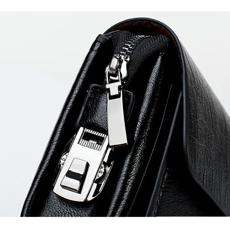 JEEP BULUO Famous Brand Men's Handbags Luxury Bags Phone and Pen Leather Wallets