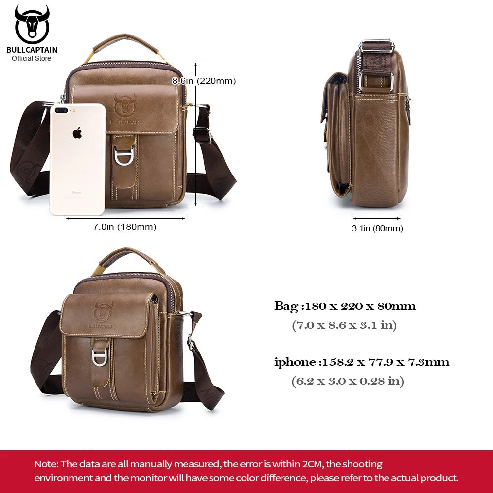 BULLCAPTAIN Men Shoulder Bag Classic Brand Men Bag Vintage Style Casual Men Messenger Bags Promotion Crossbody Bag Male Hot Sell