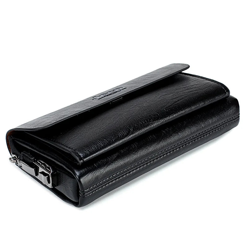 JEEP BULUO Famous Brand Men's Handbags Luxury Bags Phone and Pen Leather Wallets