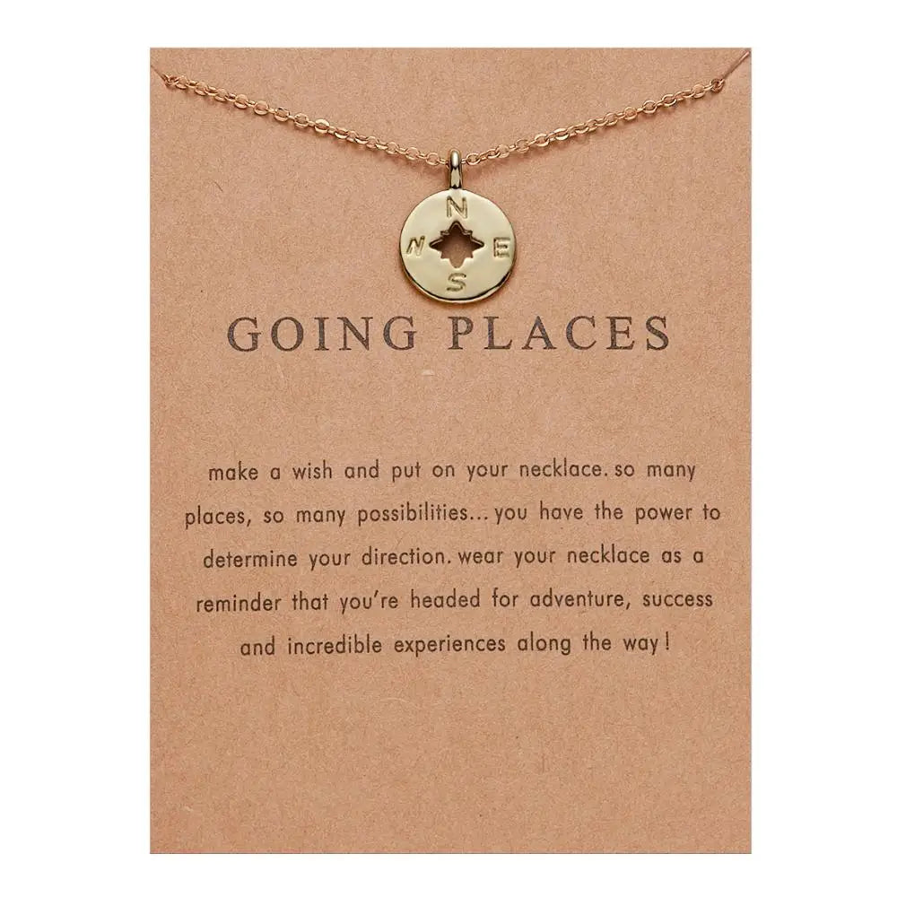 New Trendy Alloy Cute Elegant Sun Star Leaves Bird Butterfly Heart Luck Pendant Necklaces for Women Fashion Accessories Jewelry