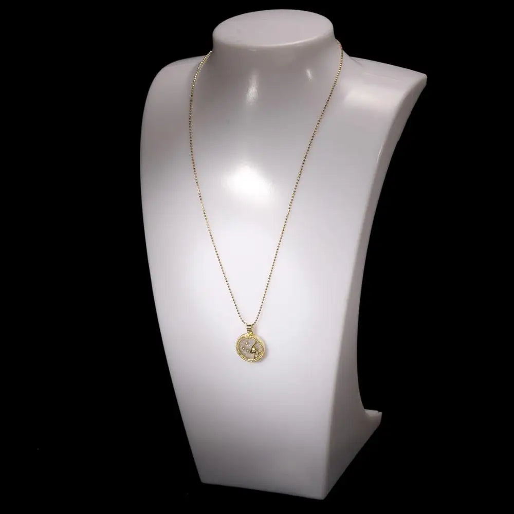 Fashion Star Zodiac Sign 12 Constellation Necklace Pendant Aries Leo Chain Choker Necklaces for Women Birthday Jewelry Gifts