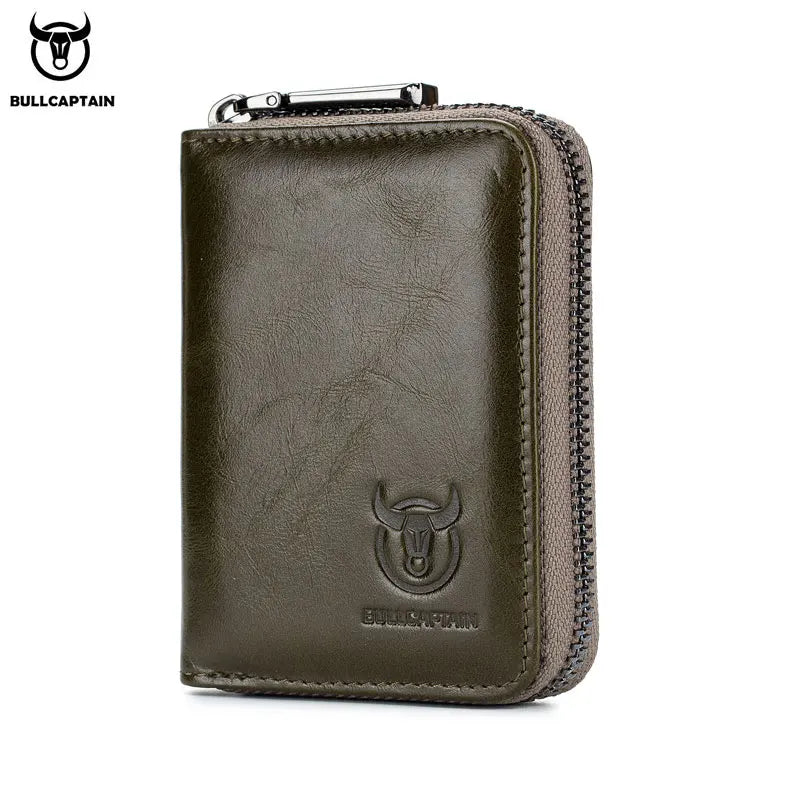 BULLCAPTAIN Real Pickup Card Bag with RFID Function Men's Card Holder Credit Card Business Card ID Card Holder Fashion Card Bag