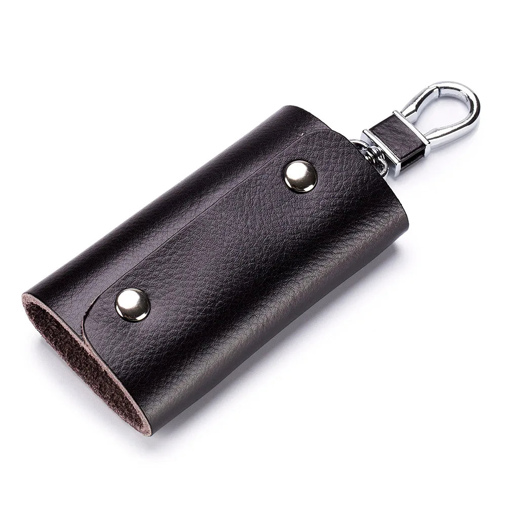 BULLCAPTAIN Cow Leather Men Women Key Bag Small Business Kay Case man Housekeepers Fashion Decorative Bags High Quality Keychain
