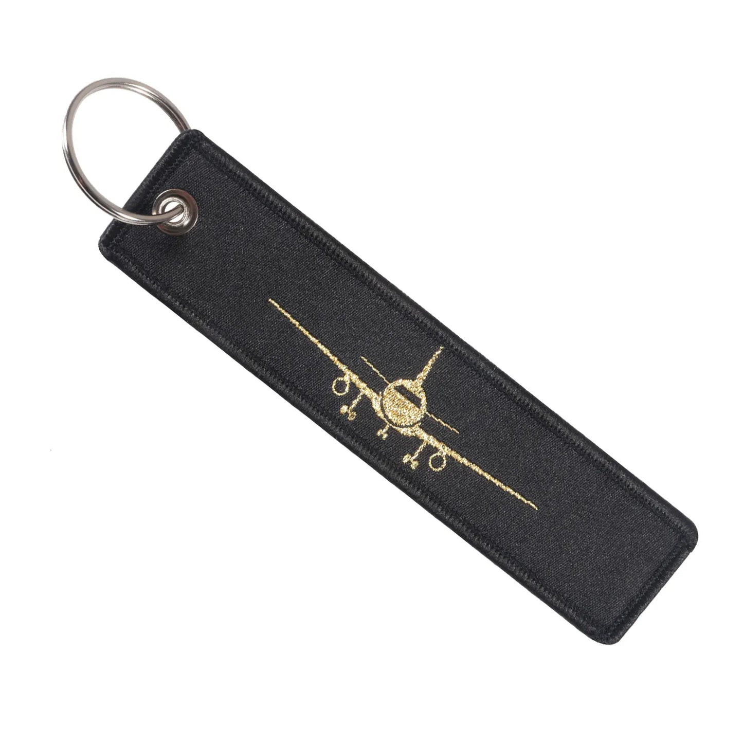 5 PCS/LOT Remove Before Flight Woven Keychains Special Luggage Label Airplane Chain Keychain for Aviation Gifts Car Keyring