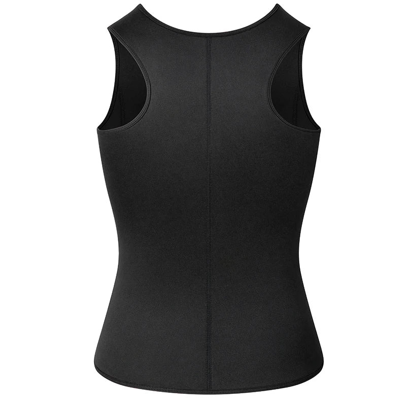 1PC Black Men Waist Sauna Vest Body Shaper Compression Tank Fat Burner Shirt
