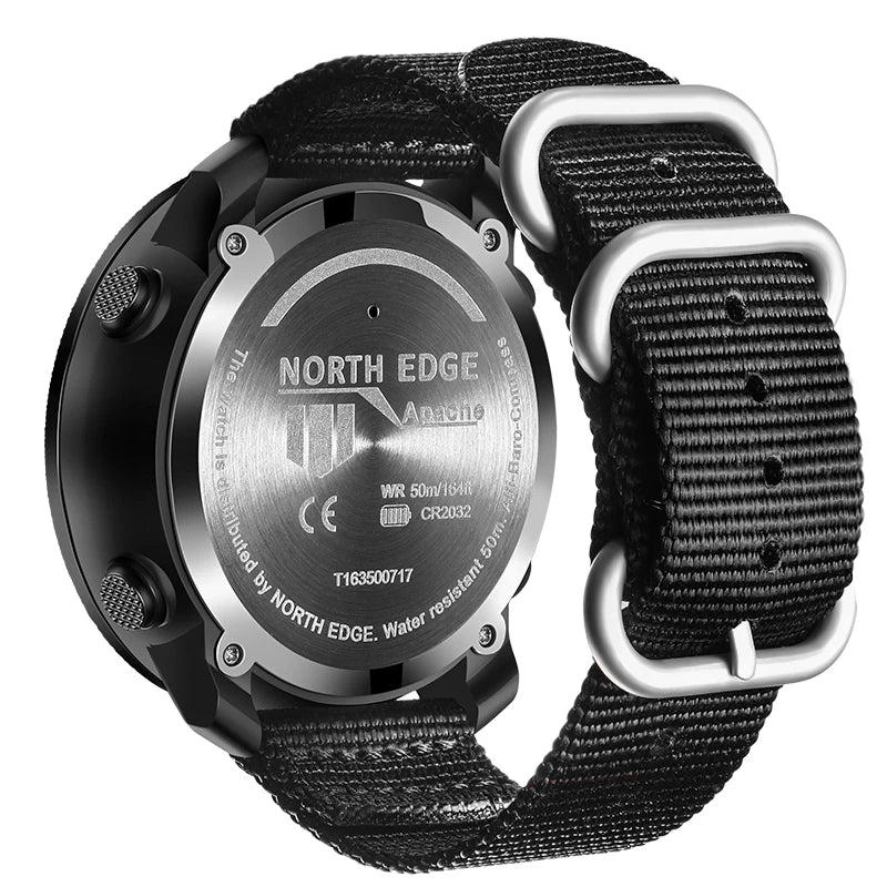NORTH EDGE Mens Smart Watch Military Clock Pedometer Running Digital Smartwatch