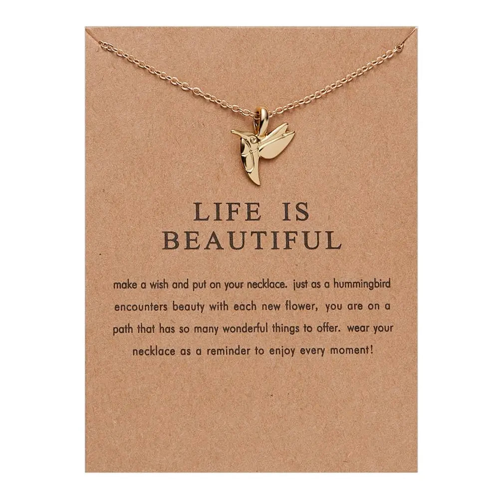 New Fashion Geometry Round Necklace Sun Leaf Cat ear Pendant Gold Color Chain Charm Necklace for Women Party Jewelry Accessories