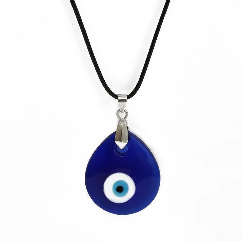 Vintage Turkish Evil Eye Pendant Necklace for Women Fashion Clavicle Chain Statement Necklace Boho Party Jewelry Femme Collares