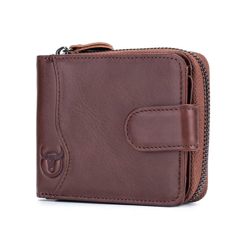 BULLCAPTAIN Men's Genuine Leather Wallet Multi Functional Multi Card Capacity Card Wallet Fashion High Quality Business Wallet