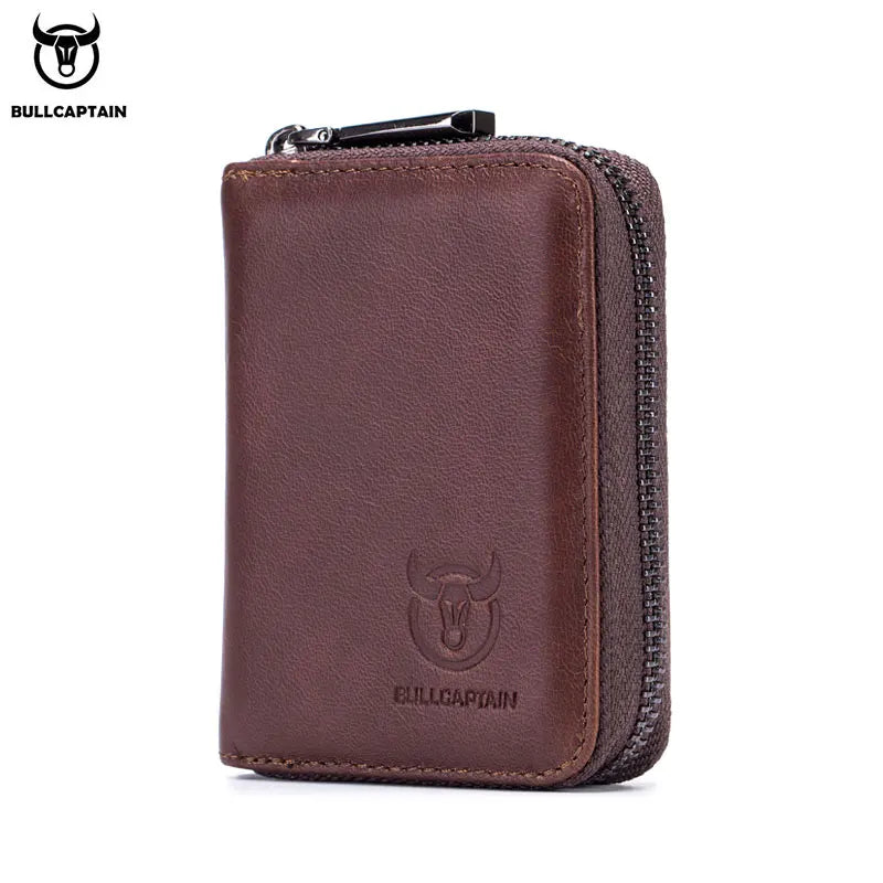 BULLCAPTAIN Real Pickup Card Bag with RFID Function Men's Card Holder Credit Card Business Card ID Card Holder Fashion Card Bag