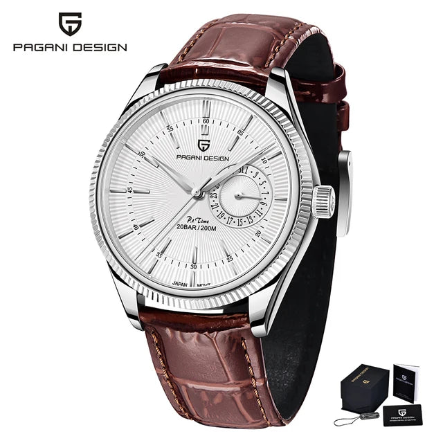 PAGANI Men's Quartz Watch Sapphire Glass 40mm Automatic Sports Waterproof Watch