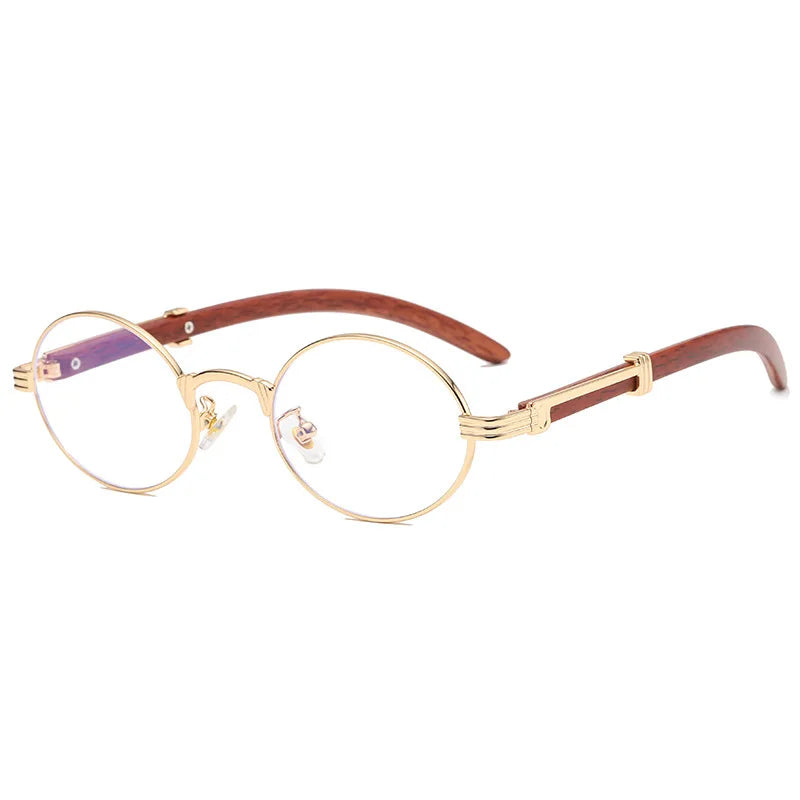 CATERSIDE 2022 Luxury Brand Designer Glasses Man Retro Classic Round Oval Sunglasses Men Fashion Popular Travel Wooden Shades