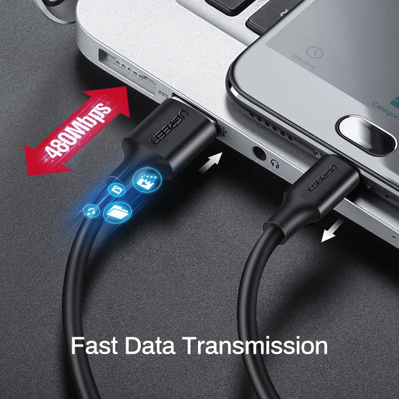 Ugreen Micro USB Cable Fast Charging USB Data Cable Mobile Phone Charging Cable for Samsung HTC LG Android Tablet USB Wire