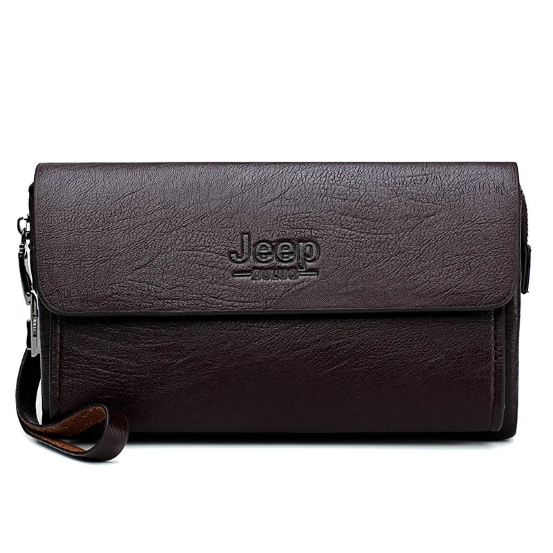JEEP BULUO Famous Brand Men's Handbags Luxury Bags Phone and Pen Leather Wallets