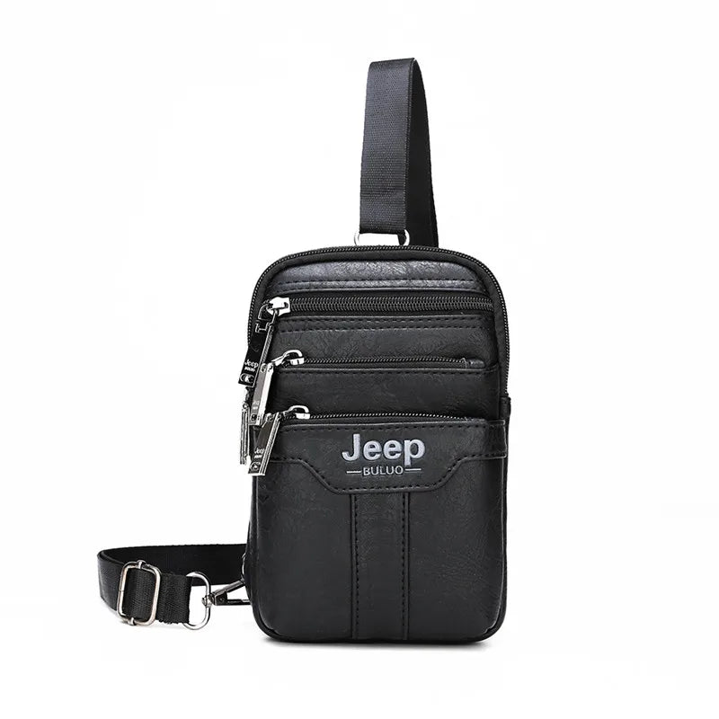 JEEP BULUO Multi-function Small Sling Chest Bag Man Fashion Casual Crossbody Bag